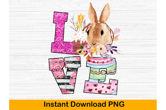 Download Floral Easter Sublimation, LOVE Bunny Pn - Premium Bundle