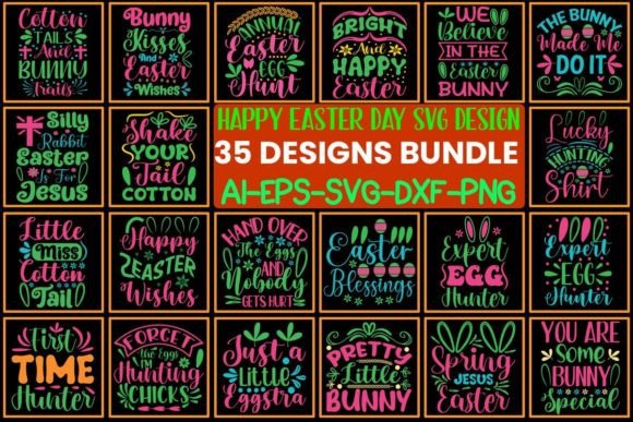 Download Happy Easter Day SVG Designs Bundle - Svg design Collection