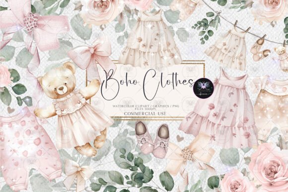 Download Boho Clothes Baby Girl Clipart - Baby girl clipart Collection