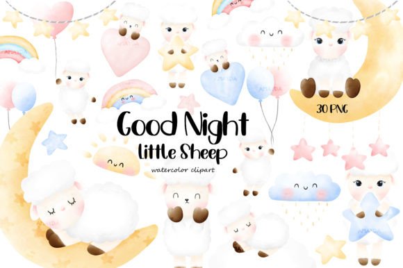 Download Little Sheep Watercolor Clipart - Watercolor clipart Collection