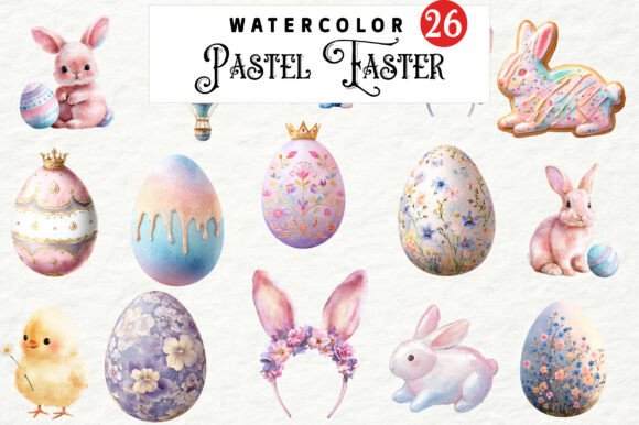 Download Pastel Easter Watercolor Clipart - Watercolor clipart Collection