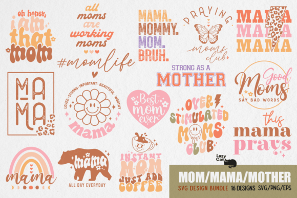 Download Mother's Day SVG Design Bundle - Svg design Collection